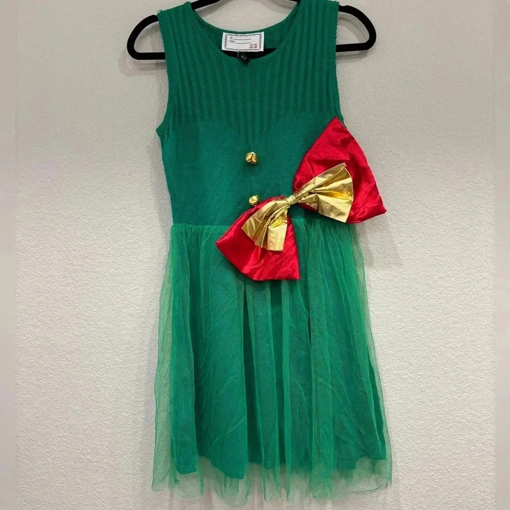NWOT Green Kit and Tulle Christmas Holiday Dress
